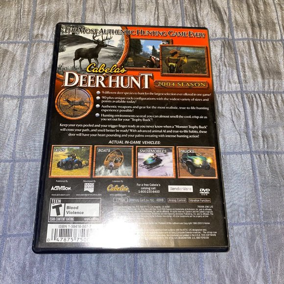 Cabela's Deer hunt 2004 season PS2 game - Picture 2 of 4